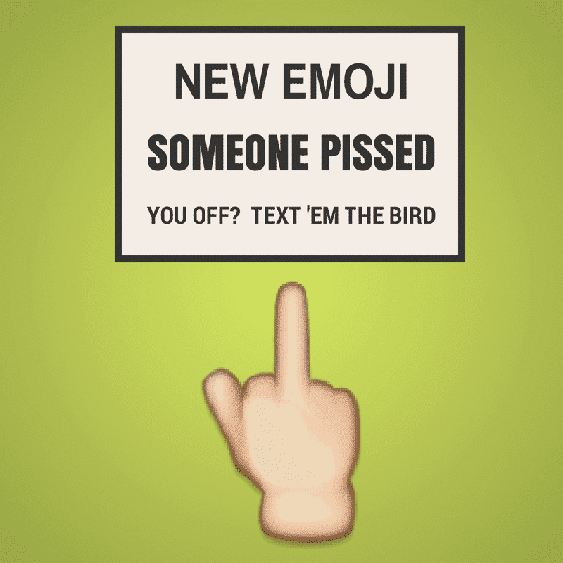 a sign that says new emoji someone missed you off?