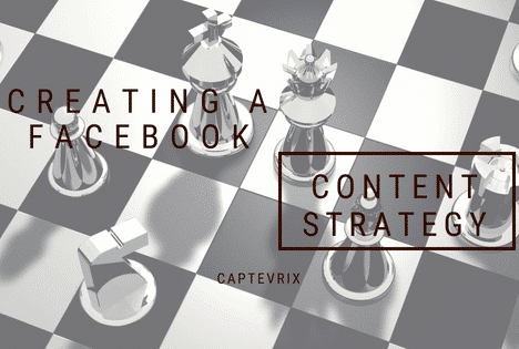 a chess board with the words creating a facebook content strategy