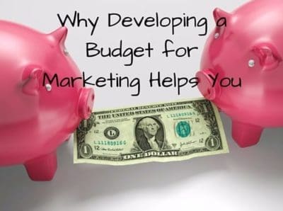 two pink piggy banks with the words why developing a budget for marketing helps you