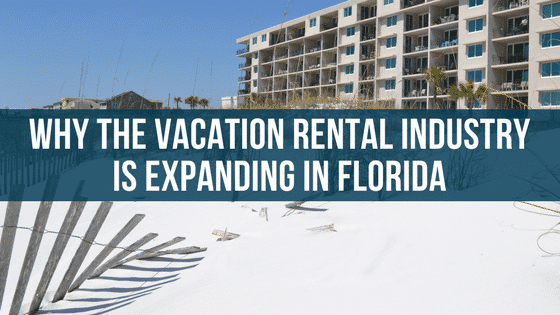 a building with the words why the vacation rental industry is expand in florida