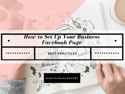 a person is writing on a notebook with the words how to set up your business facebook page