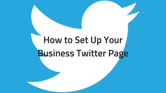 a twitter logo with the words how to set up your business twitter page