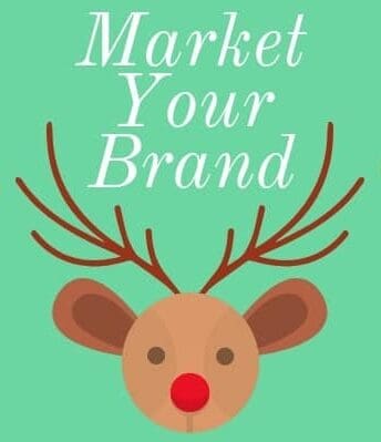 a deer's head with the words market your brand on it