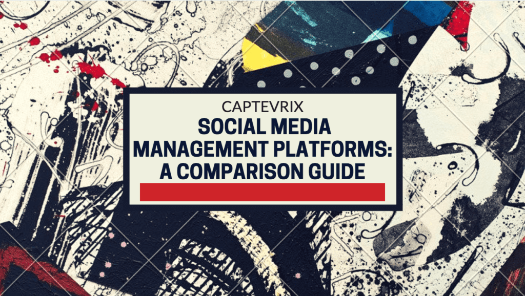 a white sign that says social media management platforms a comparison guide