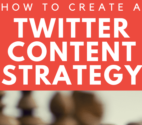 a red sign that says how to create a twitterr content strategy