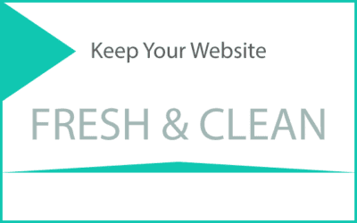 a sign that says keep your website fresh and clean