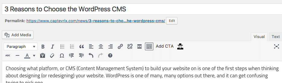 WordPress Page Editor