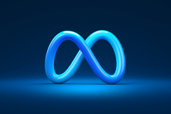 a blue neon sign on a dark background