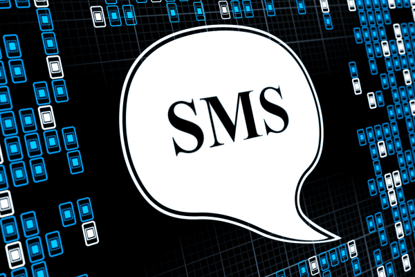 a speech bubble with the word sms on it