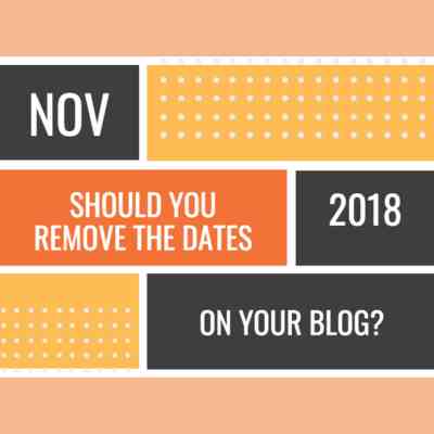 the words should you remove the dates on your blog?