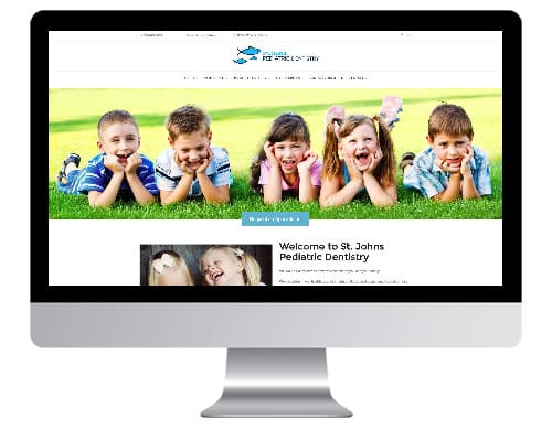 a computer screen showing the website for pediatrics